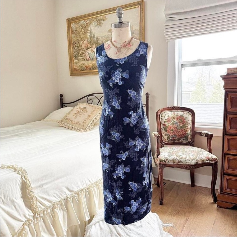 Floral Blue Mini Dress